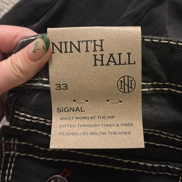 Zumiez Ninth Hall Black Denim Stacked Flare Jeans - Picture 8 of 9